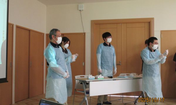 感染症対応研修を行いました！